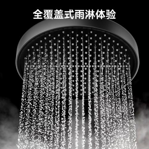 浪鲸淋浴花洒套装奶油风奶白恒温数显按键背喷按摩挂壁式花洒L10